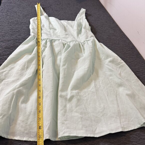 Mi Ami Mint Green Dress in Size Medium - Square neck, Pockets, Above the Knee - Picture 6 of 10